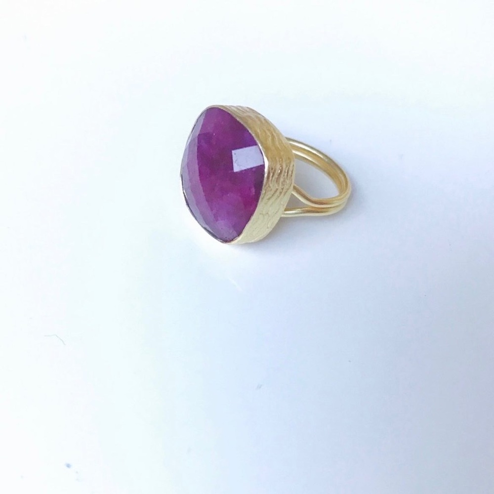 Genuine Raw Ruby Ring - image 3